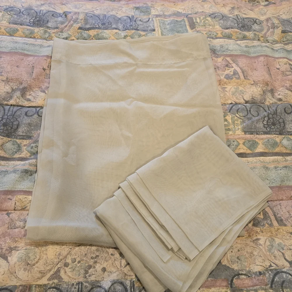 Room Essentials Sheer Sage Green Window Panels – 1 Set of 2 panels, 80x60